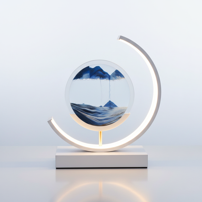 Sandlight quicksand lamp - blue sand studio packshot
