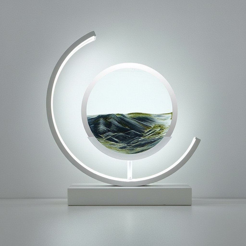 Sandlight quicksand lamp - green sand studio packshot