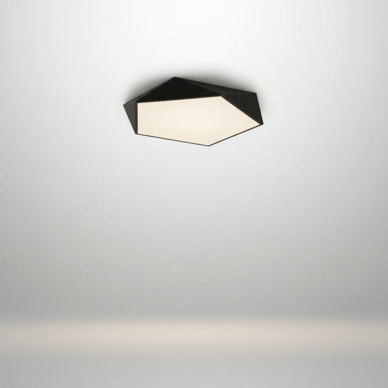 Geometra Flush Mount Ceiling Light - Black