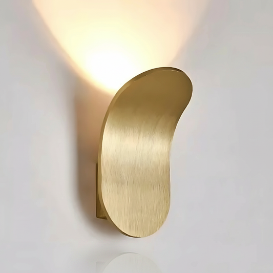 KallioLight gold metal wall sconce studio packshot