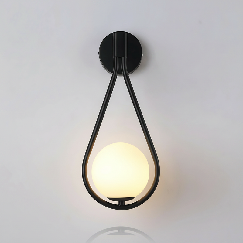 AquaSphere Teardrop Wall Sconce - Black