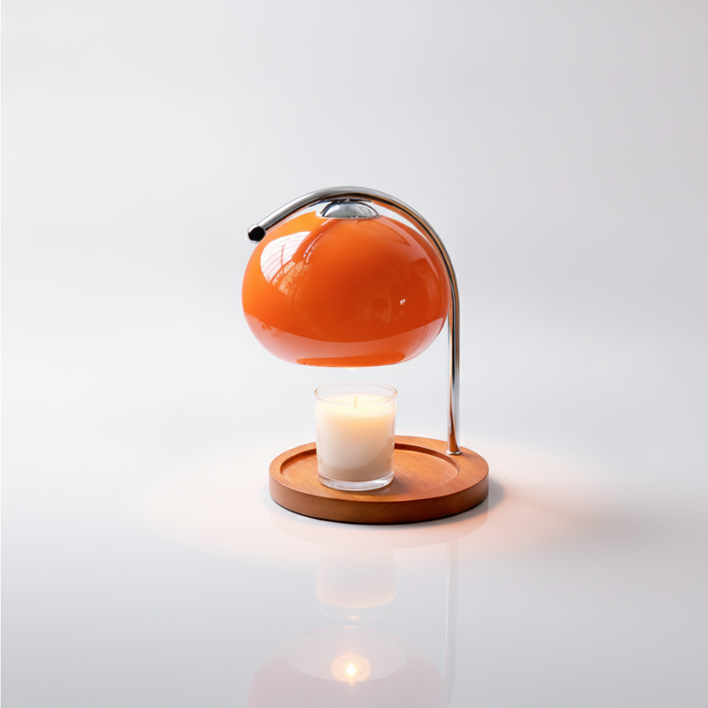 Lunara Candle Warmer Lamp - Red Orange