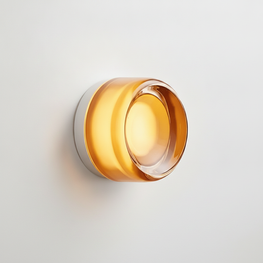 Luminara Style B amber domed glass wall sconce studio packshot