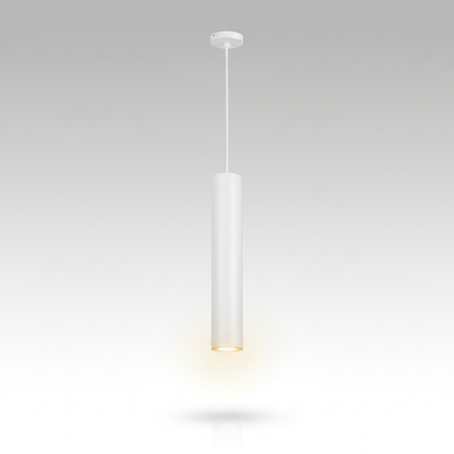 Luminara white cylinder pendant studio packshot