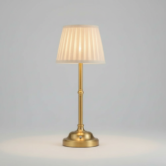 BrassGlow gold cordless touch lamp studio packshot