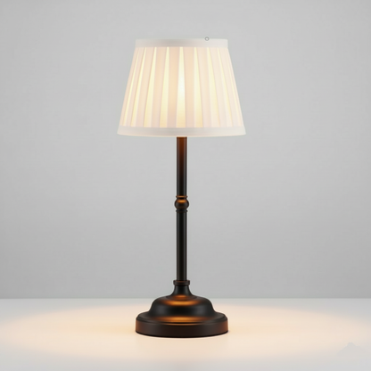 BrassGlow black cordless touch lamp studio packshot