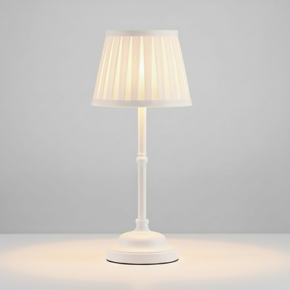 BrassGlow white cordless touch lamp studio packshot