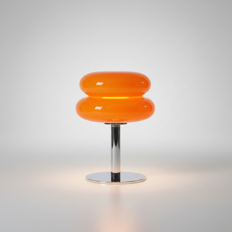Luminara | Elegant Retro Glass Table Lamp for Bedroom and Living Room