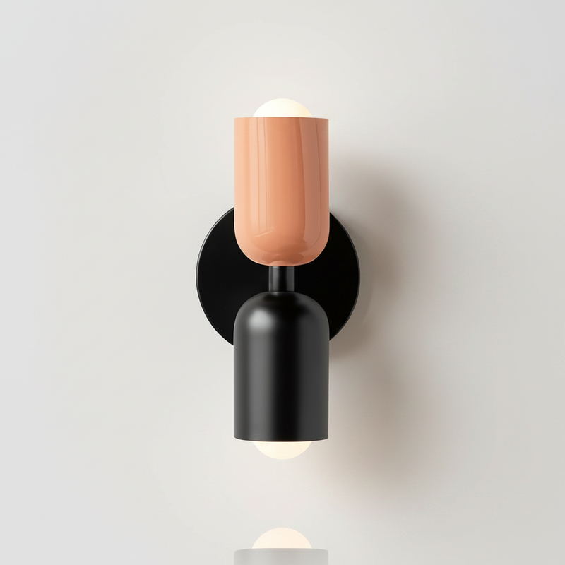 Piccadilly wall sconce Pink + Black studio packshot