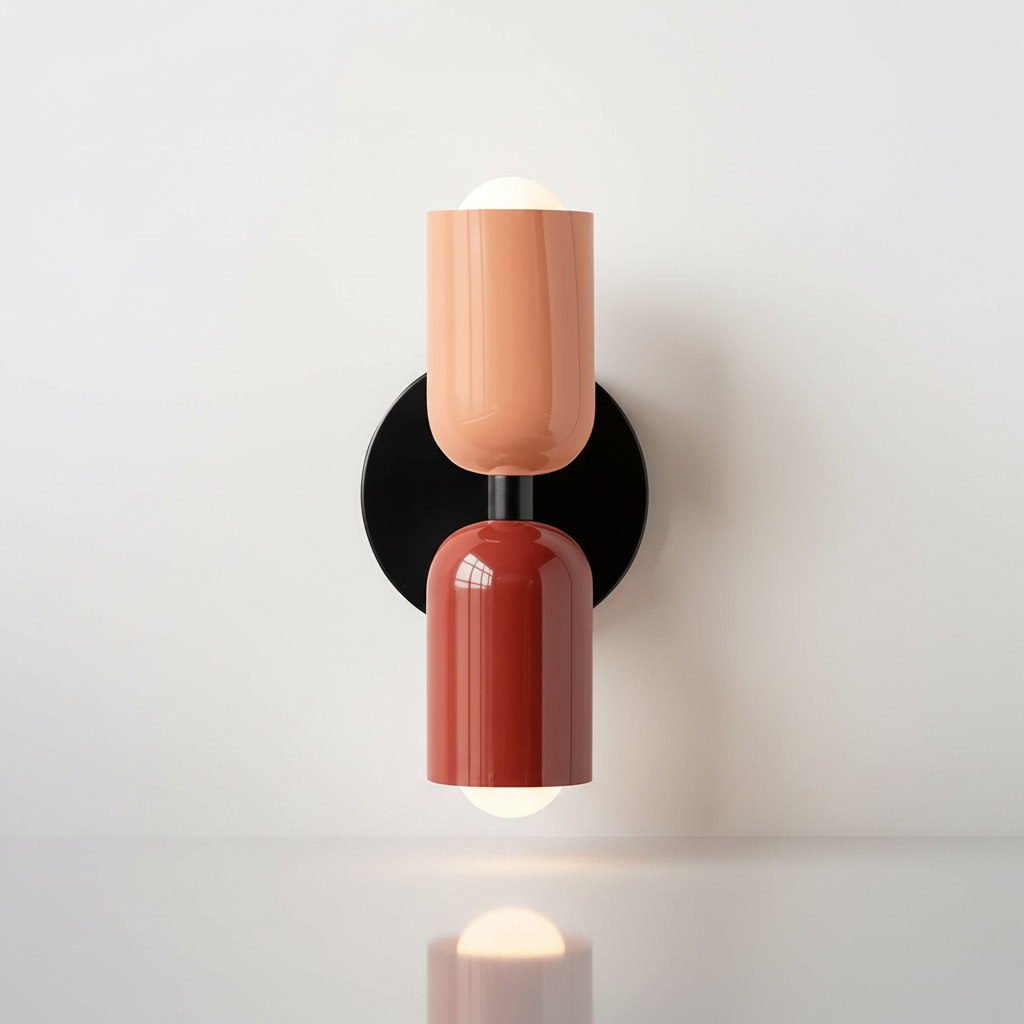 Piccadilly wall sconce Pink + Red studio packshot