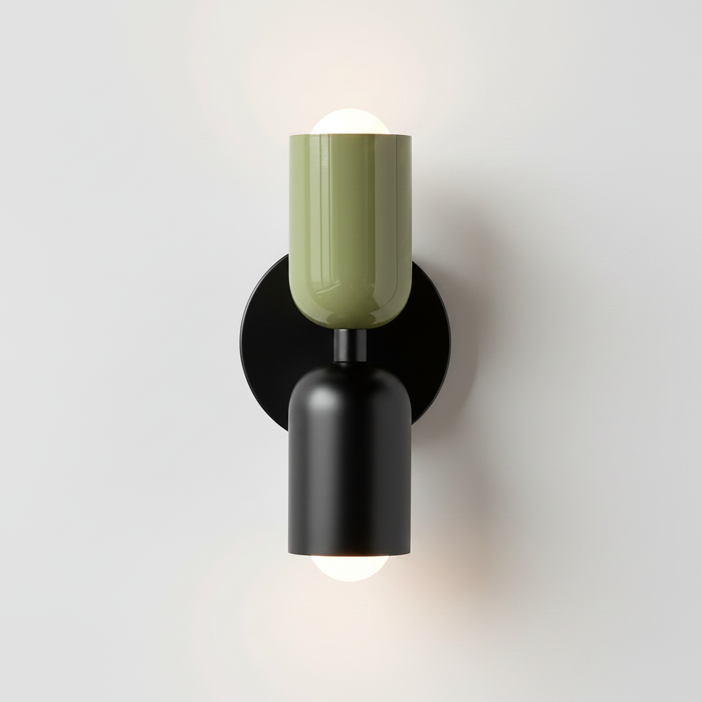 Piccadilly wall sconce Green + Black studio packshot