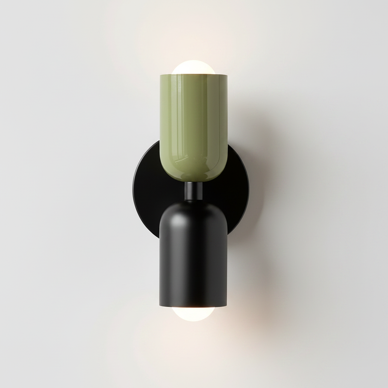 Piccadilly wall sconce Green + Black studio packshot