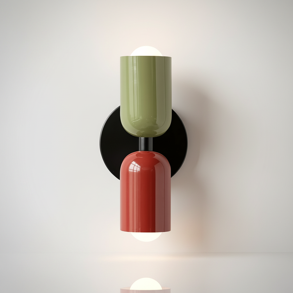 Piccadilly wall sconce Green + Red studio packshot