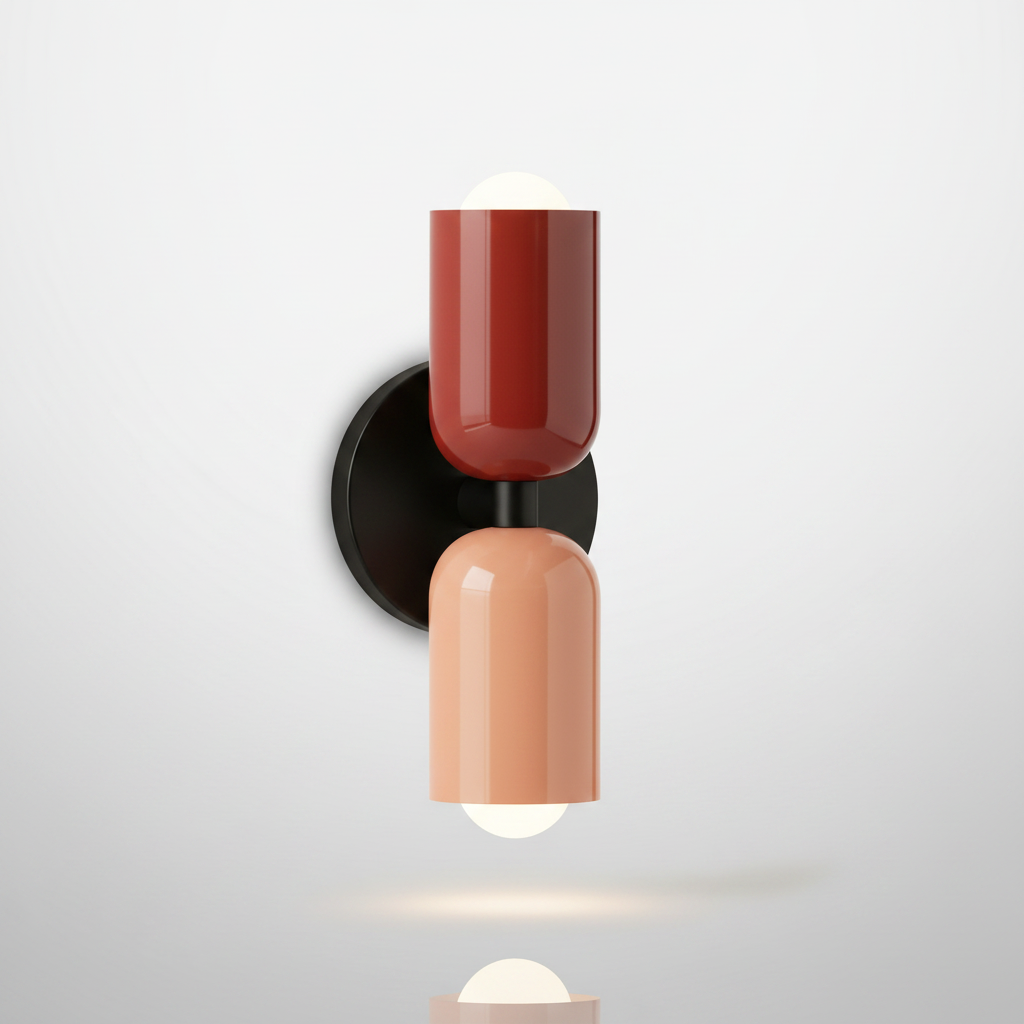 Piccadilly wall sconce Red + Pink studio packshot