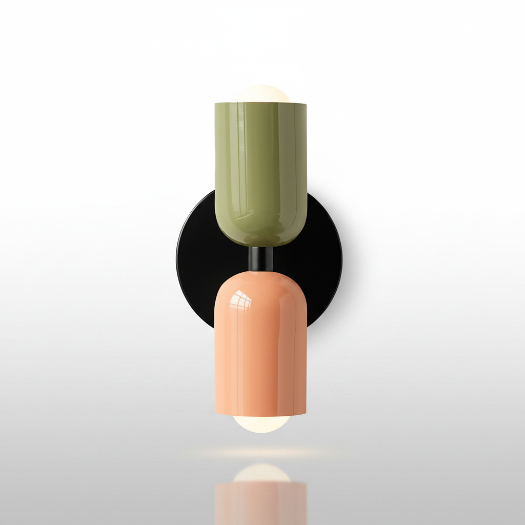 Piccadilly wall sconce Green + Pink studio packshot