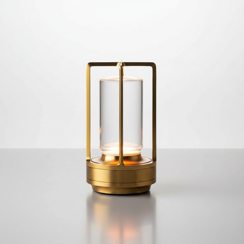 Nordic Crystal Table Lantern Gold packshot