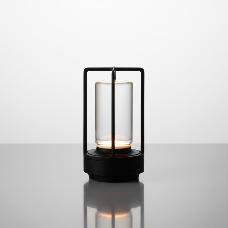 Nordic Crystal Table Lantern Black packshot
