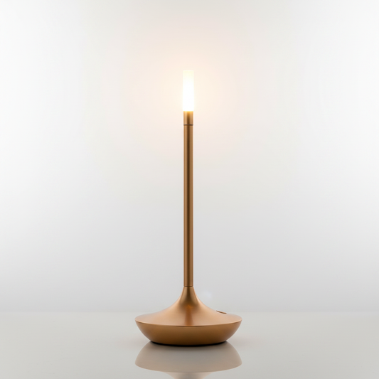 Portable Aluminium Table Lamp - Gold studio packshot