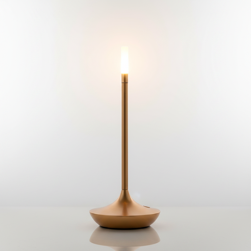 Portable Aluminium Table Lamp - Gold studio packshot
