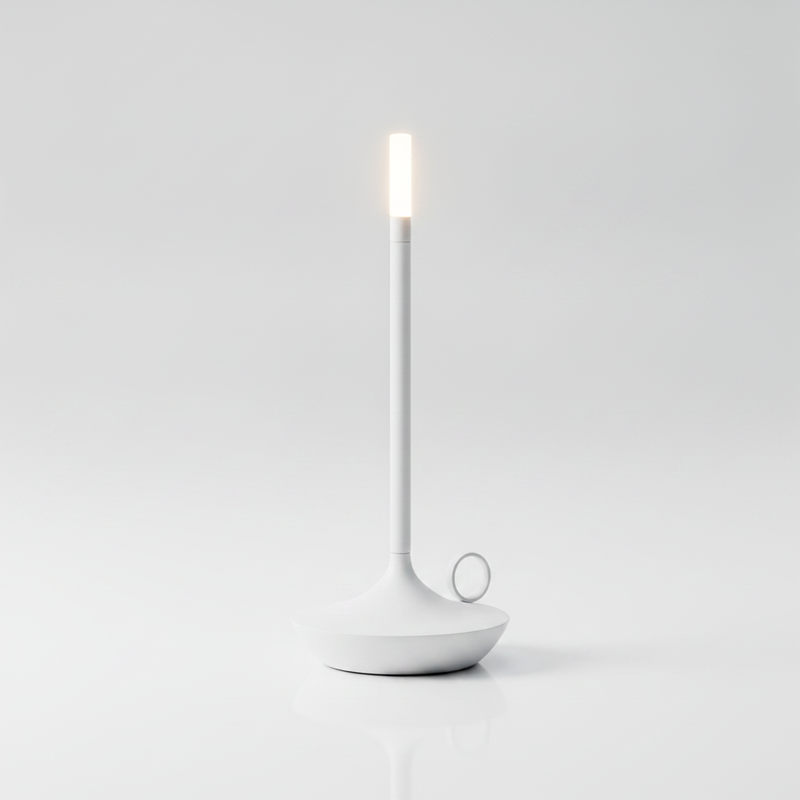 Portable Aluminium Table Lamp - White studio packshot