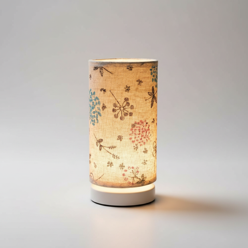 Botanical Floral Fabric Lighting Table Lamp