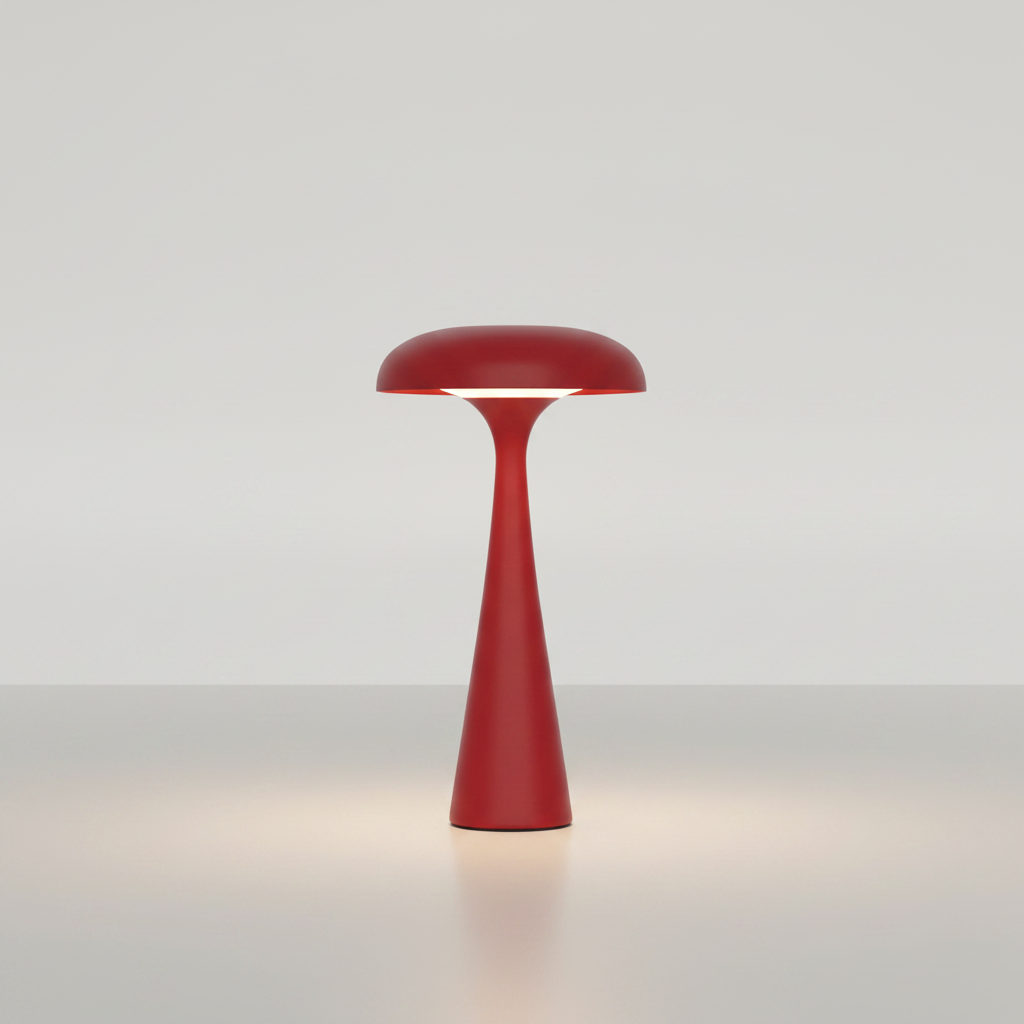 Ava Jellyfish Desk Lamp Crimson Red packshot