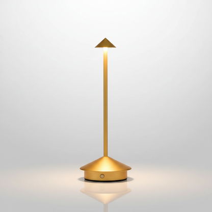 Luminara cordless LED table lamp gold - studio packshot