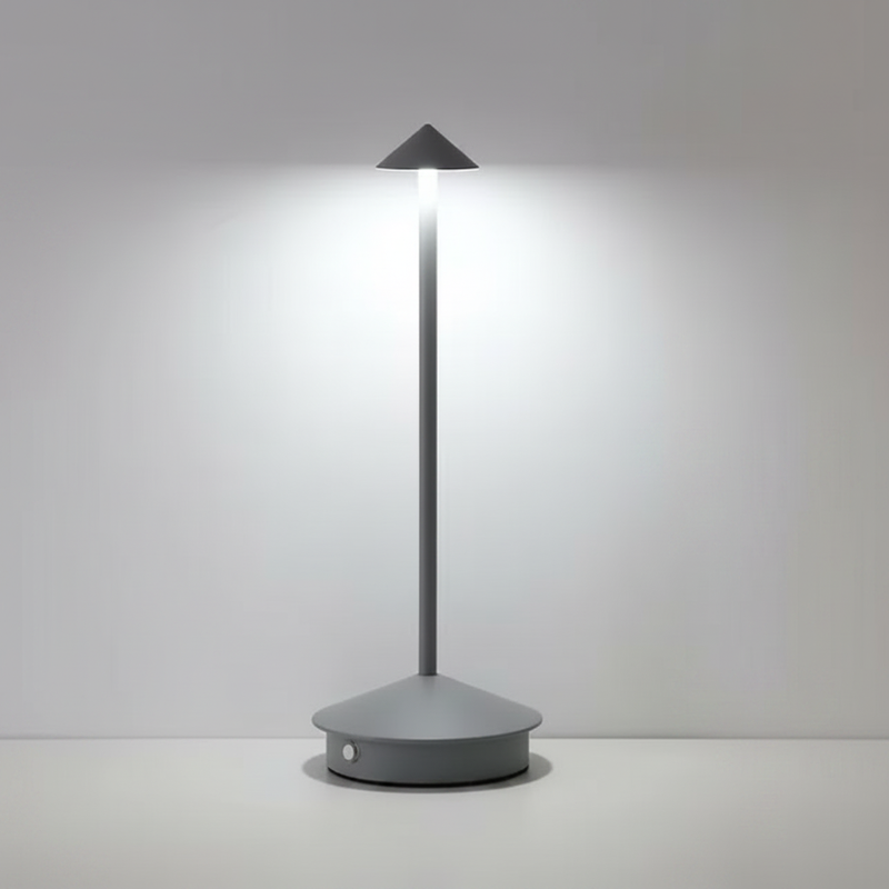 Luminara cordless LED table lamp gray - studio packshot