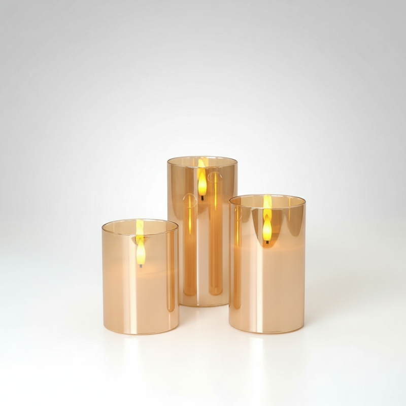 Ethereal 3D Flameless Candle Set - Honey Tint