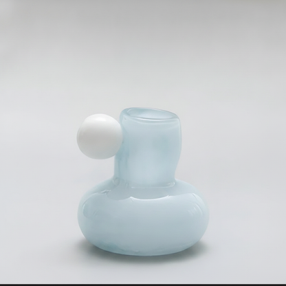 Celestial Nordic Glass Candle Holder - Blue
