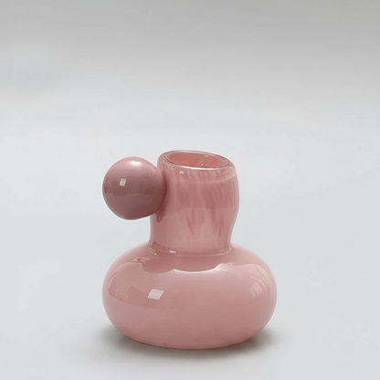 Celestial Nordic Glass Candle Holder - Pink