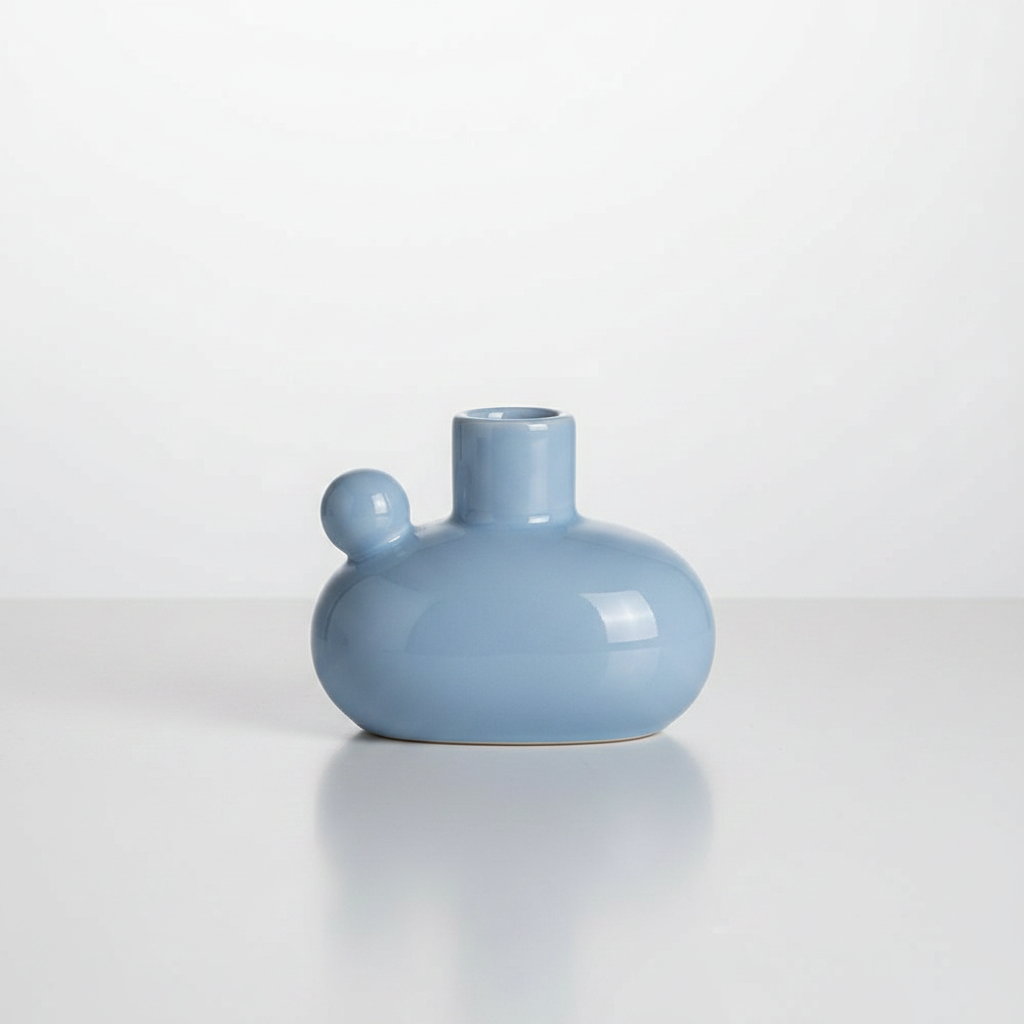 Cosmic Ripple Ceramic Candle Holder - studio packshot