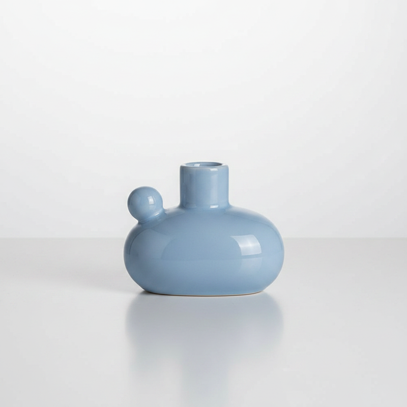 Cosmic Ripple Ceramic Candle Holder - studio packshot