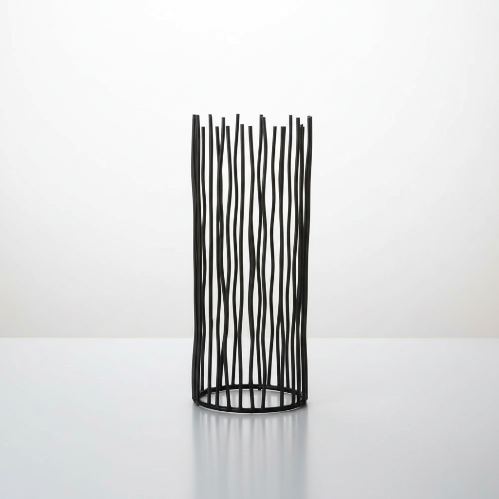 Black Iron Desk Candle Holder studio packshot