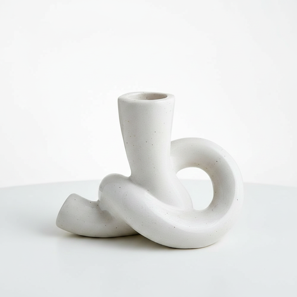 Knot Ceramic Candle Holder