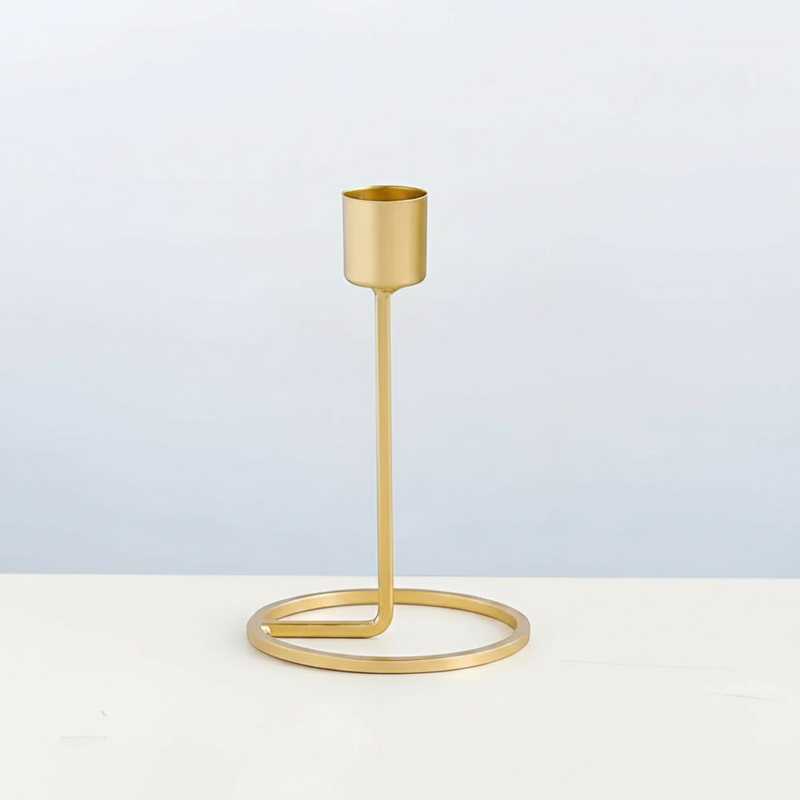 Golden Boho Metal Candle Holder — studio packshot