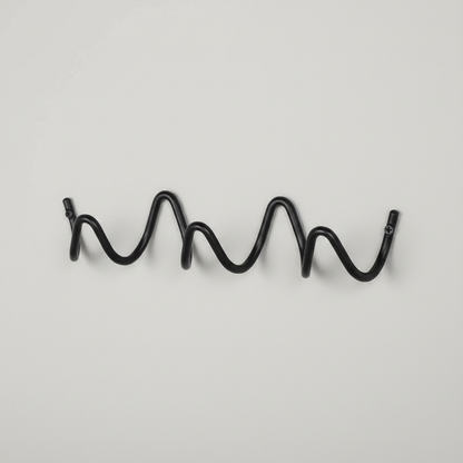 Ocean Wave Wall Hook Rack Black