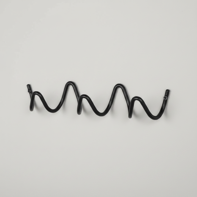 Ocean Wave Wall Hook Rack | Wrought Iron, Multi-Purpose Storage