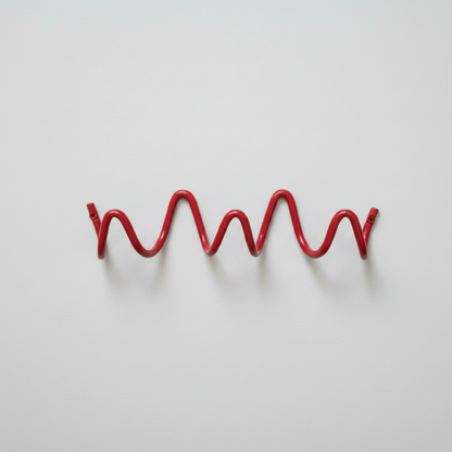 Ocean Wave Wall Hook Rack Red