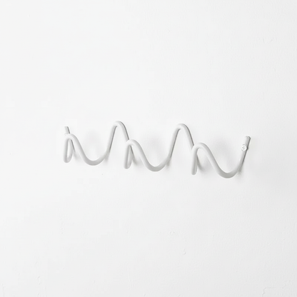 Ocean Wave Wall Hook Rack White