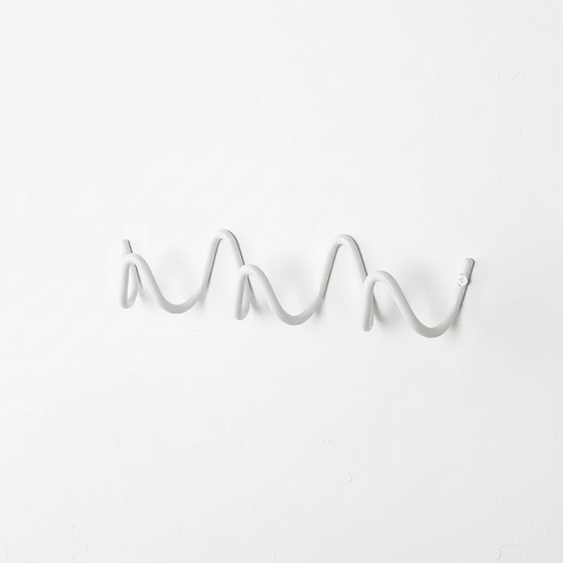 Ocean Wave Wall Hook Rack White