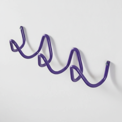 Ocean Wave Wall Hook Rack Purple
