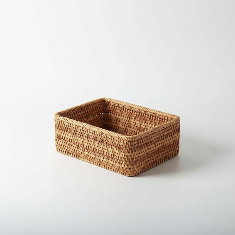 Artisan Rattan Storage Basket | Hand-Woven, Multi-Purpose