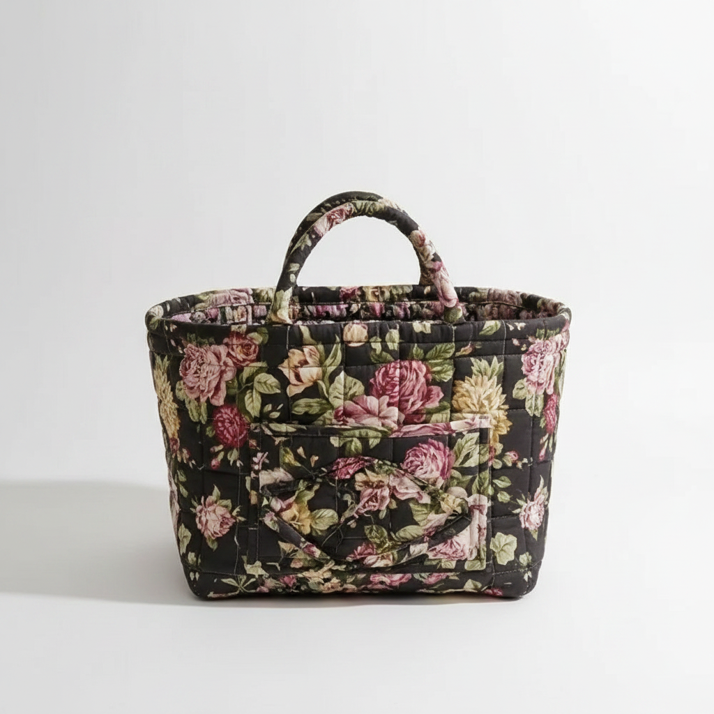 Floret floral canvas storage basket packshot