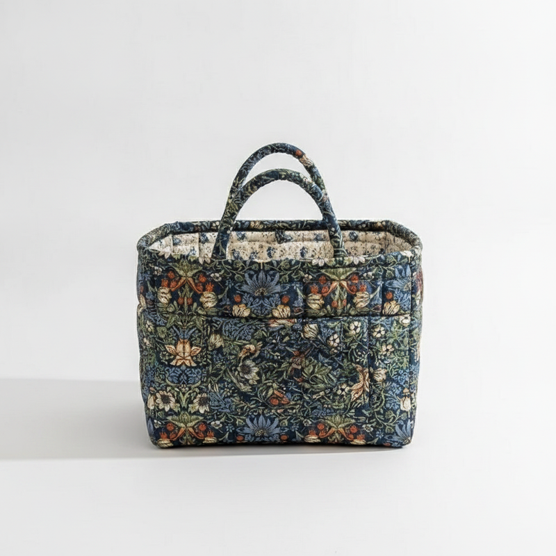 Clover floral canvas storage basket packshot