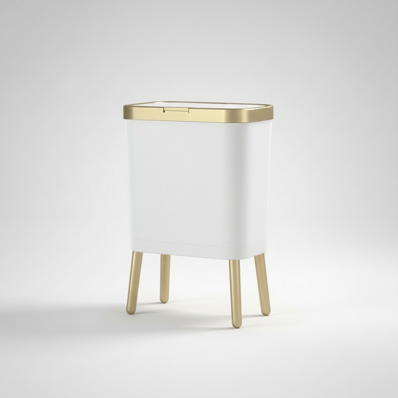 15L Elevated Trash Can | Odour-Sealing Lid, Waste Bin
