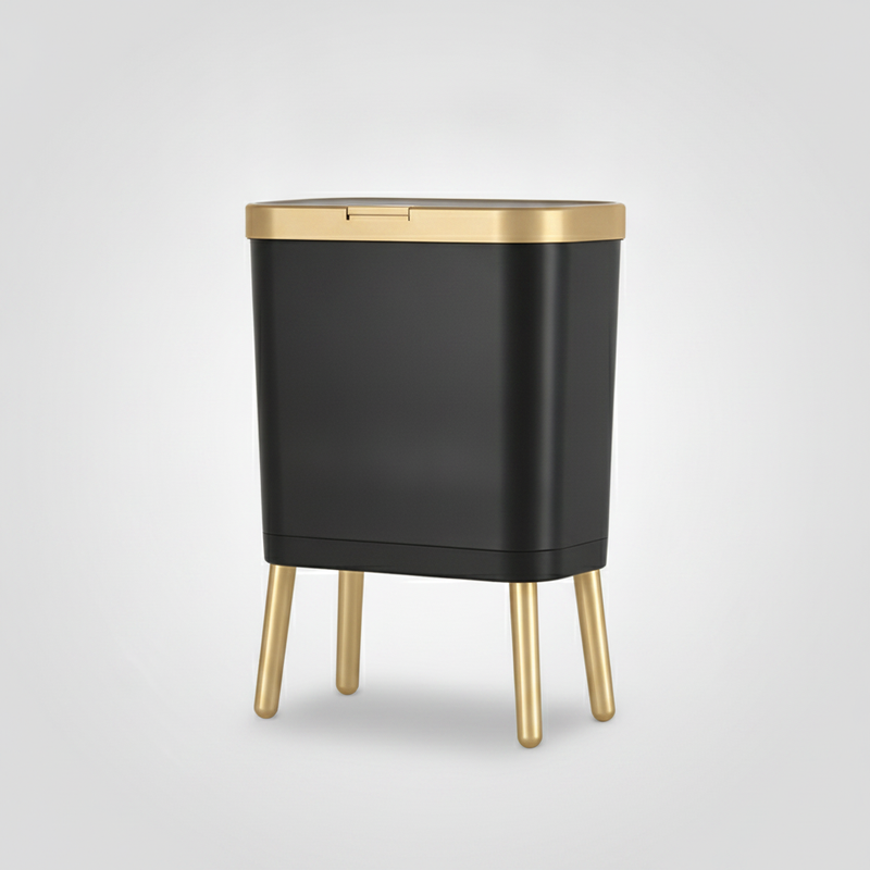 15L Elevated Trash Can Black studio packshot