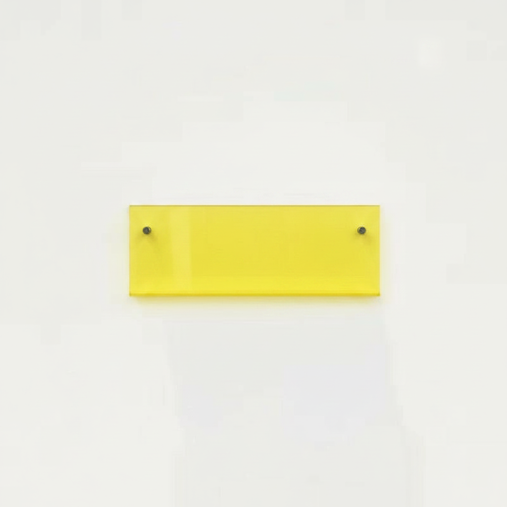 Modern Acrylic Floating Shelf Yellow