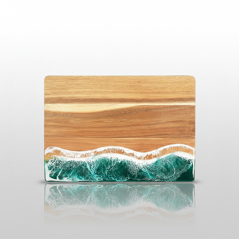 Acacia Ocean Resin Cutting Board | Multi-Purpose Chopping, Serving Tray