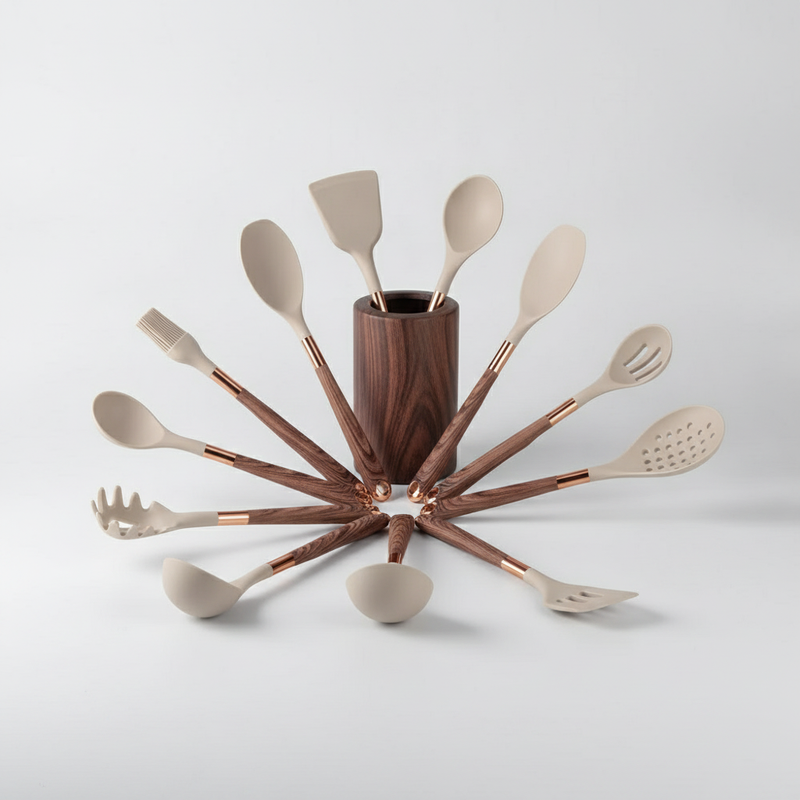 Luxe Silicone Utensils Set | 10-Piece, Heat-Resistant